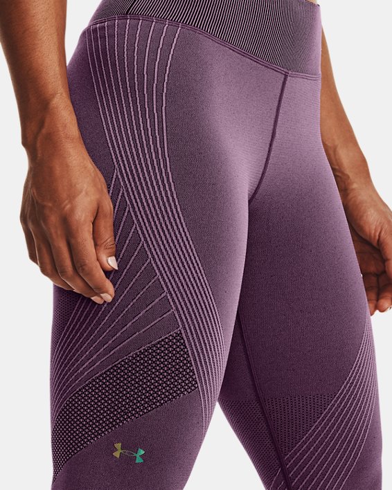 Damen UA RUSH™ Seamless Leggings, knöchellang, Purple, pdpMainDesktop image number 3